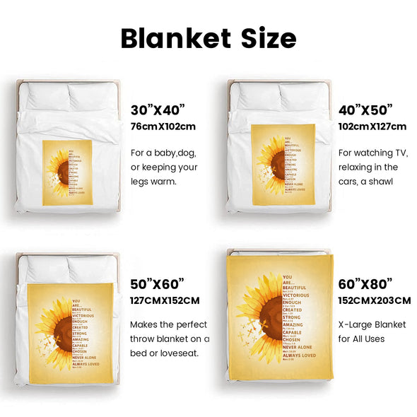 Sunflower Blanket Fleece Throw Blanket Super Soft Warm Gifts for Baby Girls Boys Kids Mom Grandma Room Decor