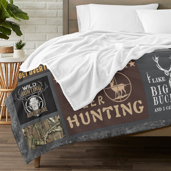 Deer Pattern Blanket Fleece Throw Blanket Super Soft Warm Gifts for Baby Girls Boys Kids Mom Grandma Room Decor