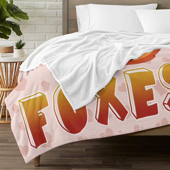 Fox Pattern Blanket Fleece Throw Blanket Super Soft Warm Gifts for Baby Girls Boys Kids Mom Grandma Room Decor