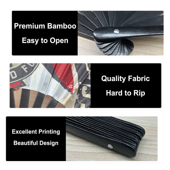 Custom Popping Fans for Line Dancing Personalized Decorative Folding Fans Customized with Pictures Text for Home