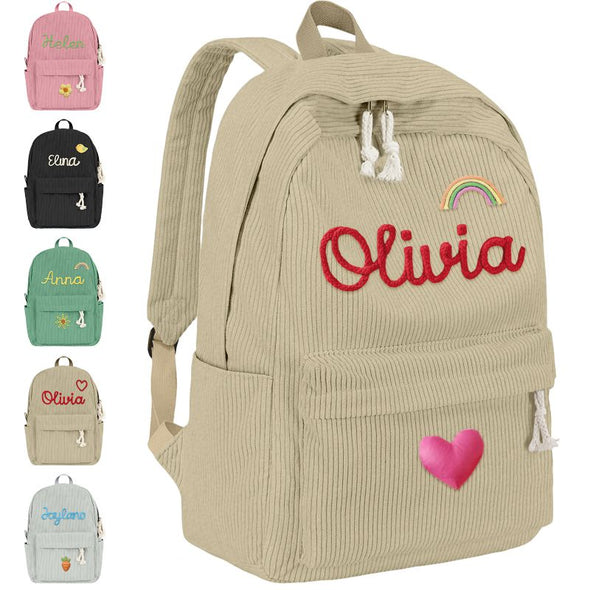 Custom Backpack with Name Personalized School Bookbag Bulk Customize for Kids Boy Girl Travel Camping Casual