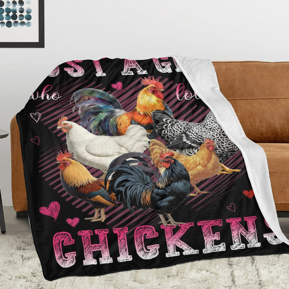 Chicken Pattern Blanket Fleece Throw Blanket Super Soft Warm Gifts for Baby Girls Boys Kids Mom Grandma Room Decor