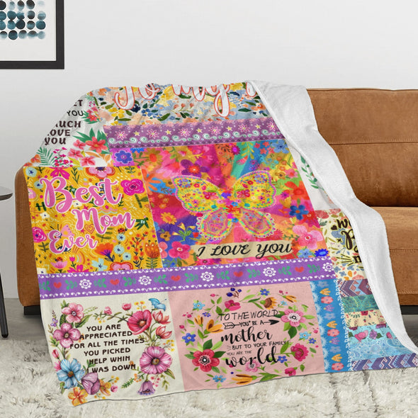 Mom Blanket Gifts for Mother's Day Christmas Birthday Throw from Daughter Son