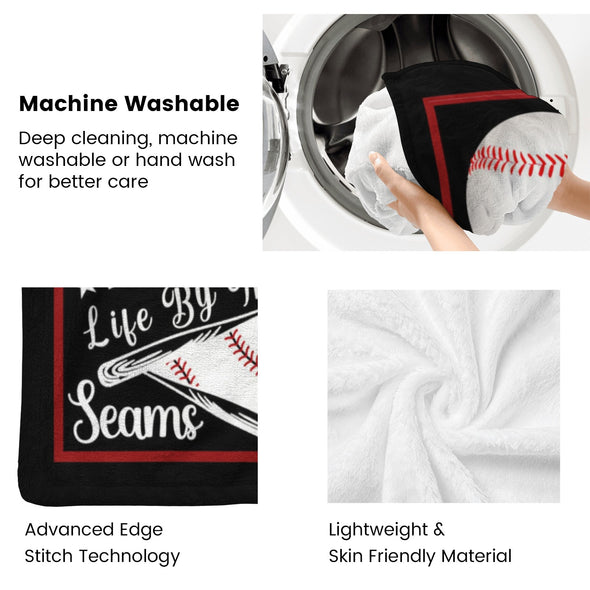 Baseball Pattern Blanket Fleece Throw Blanket Super Soft Warm Gifts for Baby Girls Boys Kids Mom Grandma Room Decor