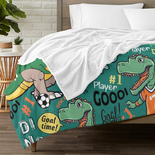 Dinosaur Blanket for Boys Kids Soft Flannel Blanket for Children's Toys are Suitable for Beds, Sofas and School Lunch Break-2-hml Balnket