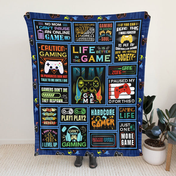 Gamer Blanket Fleece Throw Blanket Super Soft Warm Gifts for Baby Girls Boys Kids Mom Grandma Room Decor