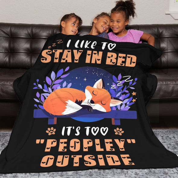 Fox Pattern Blanket Fleece Throw Blanket Super Soft Warm Gifts for Baby Girls Boys Kids Mom Grandma Room Decor