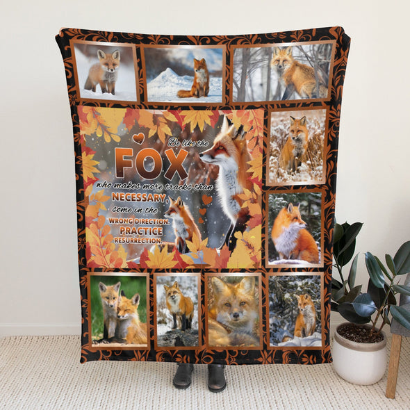 Fox Pattern Blanket Fleece Throw Blanket Super Soft Warm Gifts for Baby Girls Boys Kids Mom Grandma Room Decor