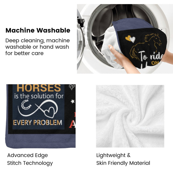 Horse Blanket Gift for Women Girl Who Loves Horses for Sofa Couch Bed Room Birthday Decor Bed Travel