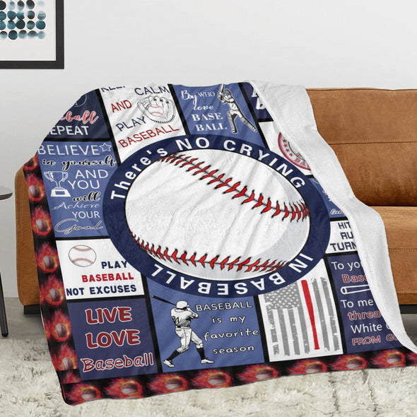 Baseball Pattern Blanket Fleece Throw Blanket Super Soft Warm Gifts for Baby Girls Boys Kids Mom Grandma Room Decor