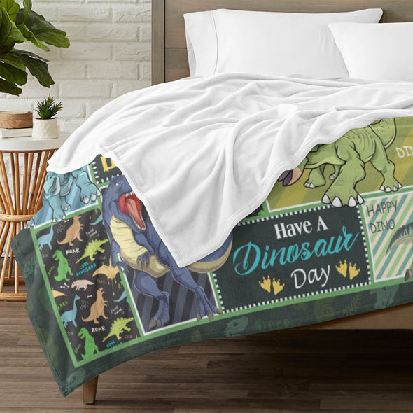Dinosaur Blanket for Boys Kids Soft Flannel Blanket for Children's Toys are Suitable for Beds, Sofas and School Lunch Break-2-hml Balnket