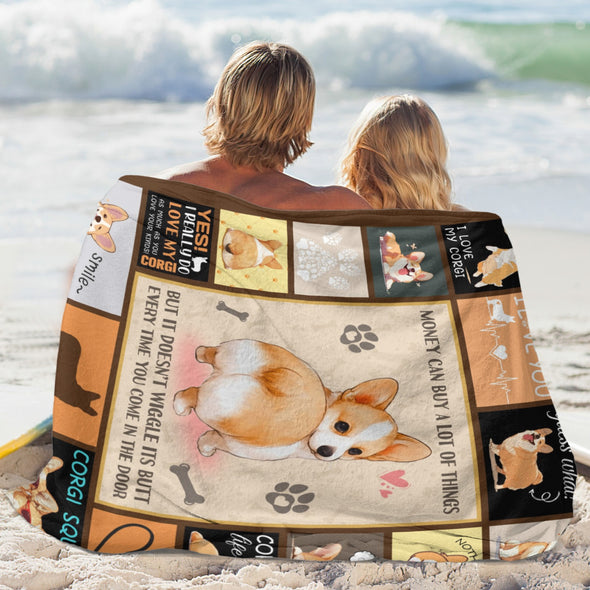 Corgi Blanket Fleece Throw Blanket Super Soft Warm Gifts for Baby Girls Boys Kids Mom Grandma Room Decor