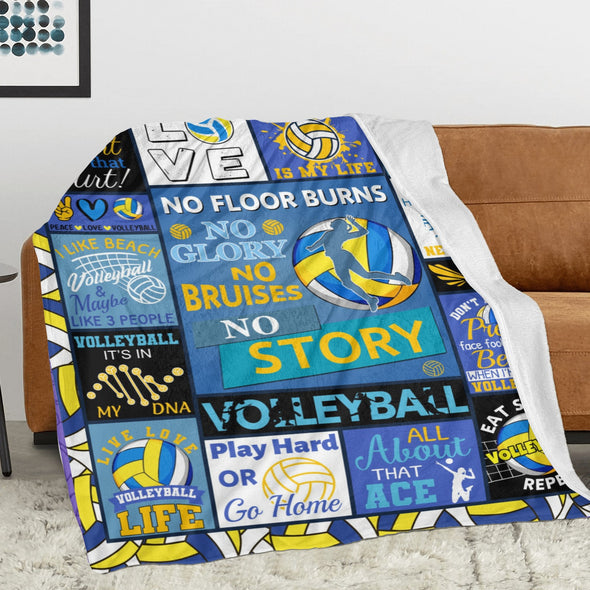 Volleyball Pattern Blanket Fleece Throw Blanket Super Soft Warm Gifts for Baby Girls Boys Kids Mom Grandma Room Decor