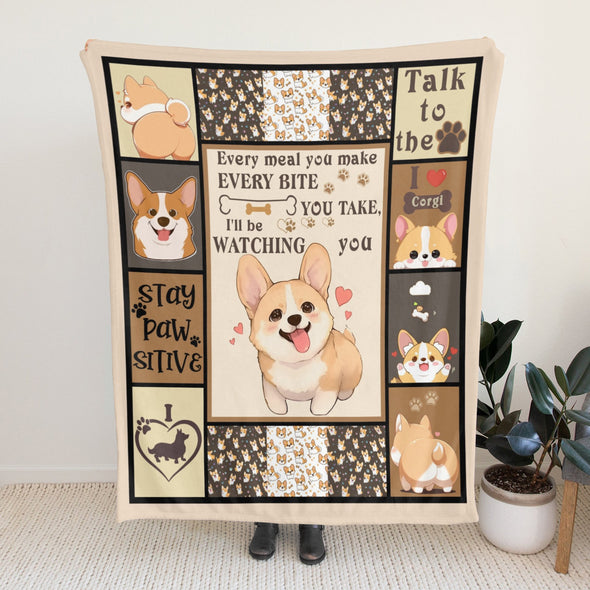 Corgi Blanket Fleece Throw Blanket Super Soft Warm Gifts for Baby Girls Boys Kids Mom Grandma Room Decor