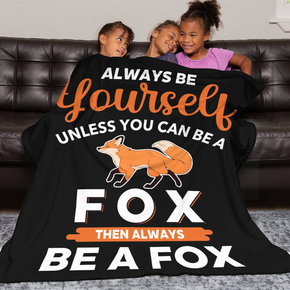 Fox Pattern Blanket Fleece Throw Blanket Super Soft Warm Gifts for Baby Girls Boys Kids Mom Grandma Room Decor