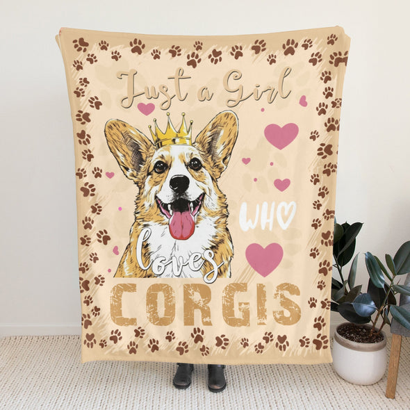 Corgi Blanket Fleece Throw Blanket Super Soft Warm Gifts for Baby Girls Boys Kids Mom Grandma Room Decor