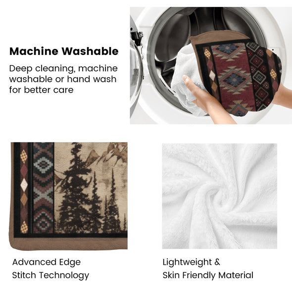 Deer Pattern Blanket Fleece Throw Blanket Super Soft Warm Gifts for Baby Girls Boys Kids Mom Grandma Room Decor