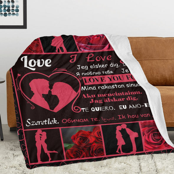 Valentine's Day Blanket Wedding Throw Couple Gifts for Men Women Boyfriend Girlfriend Husband Wife