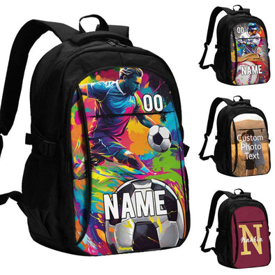 Custom Backpack with Name Personalized Travel Bags Customize for Adults Men Women Camping Casual
