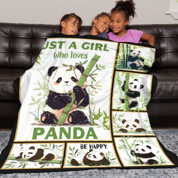 Panda Pattern Blanket Fleece Throw Blanket Super Soft Warm Gifts for Baby Girls Boys Kids Mom Grandma Room Decor