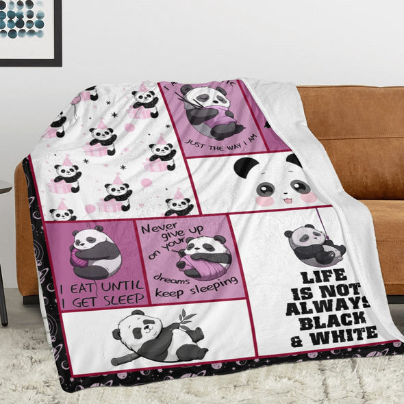 Panda Pattern Blanket Fleece Throw Blanket Super Soft Warm Gifts for Baby Girls Boys Kids Mom Grandma Room Decor