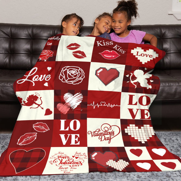 Valentine's Day Blanket Wedding Throw Couple Gifts for Men Women Boyfriend Girlfriend Husband Wife