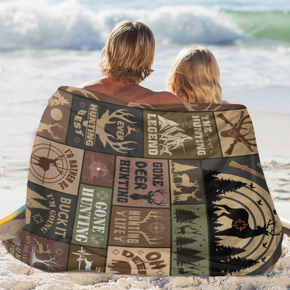 Deer Pattern Blanket Fleece Throw Blanket Super Soft Warm Gifts for Baby Girls Boys Kids Mom Grandma Room Decor