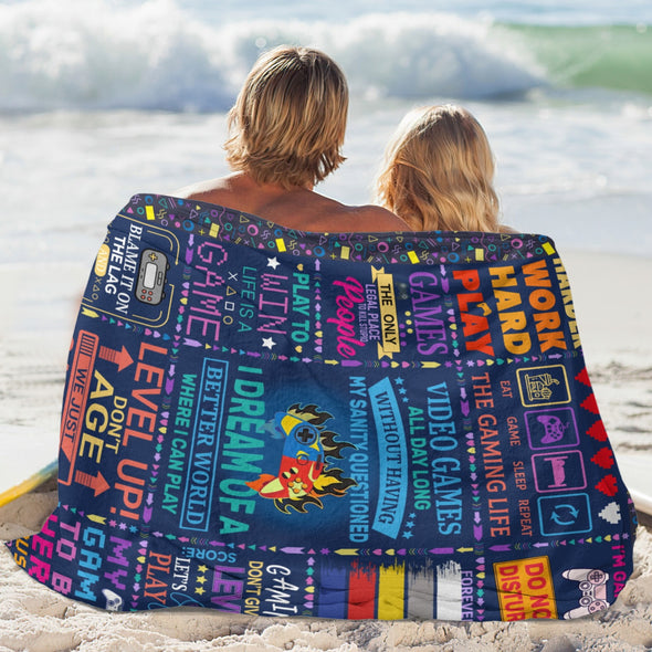 Gamer Blanket Fleece Throw Blanket Super Soft Warm Gifts for Baby Girls Boys Kids Mom Grandma Room Decor