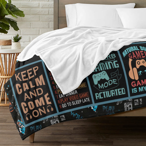 Gamer Blanket Fleece Throw Blanket Super Soft Warm Gifts for Baby Girls Boys Kids Mom Grandma Room Decor