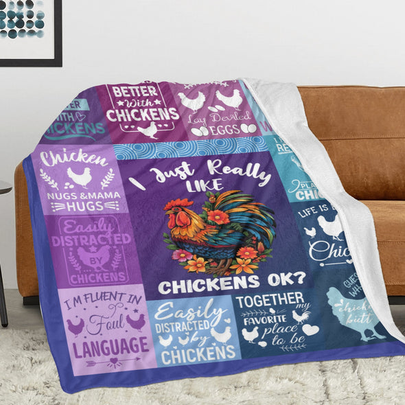 Chicken Pattern Blanket Fleece Throw Blanket Super Soft Warm Gifts for Baby Girls Boys Kids Mom Grandma Room Decor