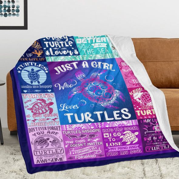 Turtle Pattern Blanket Fleece Throw Blanket Super Soft Warm Gifts for Baby Girls Boys Kids Mom Grandma Room Decor