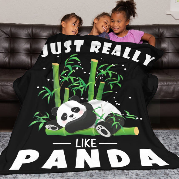 Panda Pattern Blanket Fleece Throw Blanket Super Soft Warm Gifts for Baby Girls Boys Kids Mom Grandma Room Decor