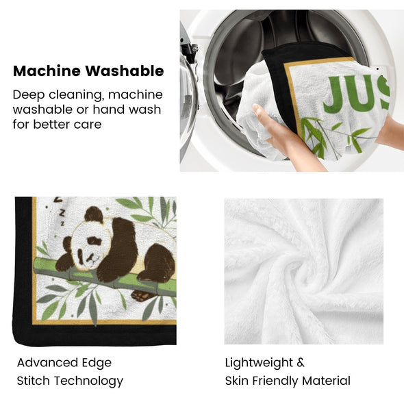 Panda Pattern Blanket Fleece Throw Blanket Super Soft Warm Gifts for Baby Girls Boys Kids Mom Grandma Room Decor