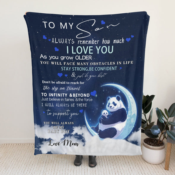 Panda Pattern Blanket Fleece Throw Blanket Super Soft Warm Gifts for Baby Girls Boys Kids Mom Grandma Room Decor