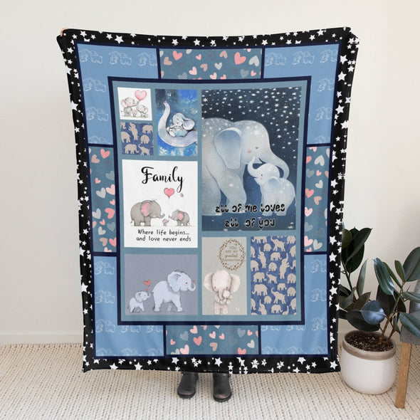 Elephant Blanket Fleece Throw Blanket Super Soft Warm Gifts for Girls Boys Kids Room Decor