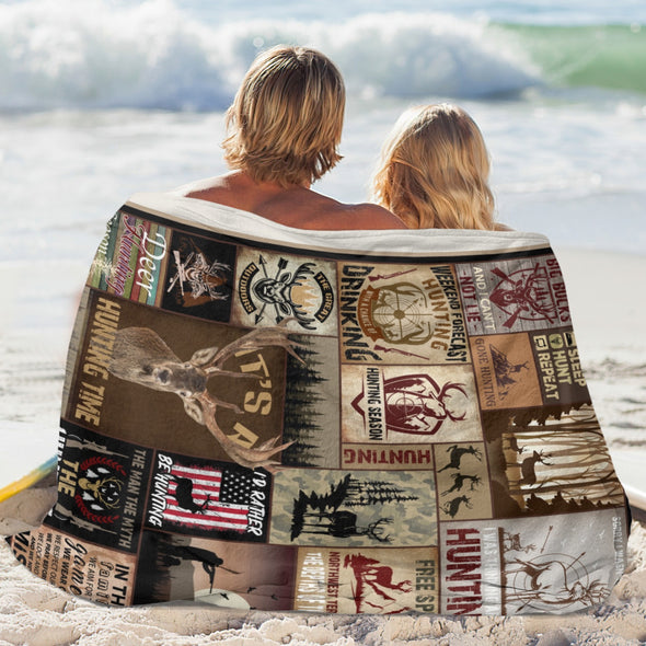 Deer Pattern Blanket Fleece Throw Blanket Super Soft Warm Gifts for Baby Girls Boys Kids Mom Grandma Room Decor