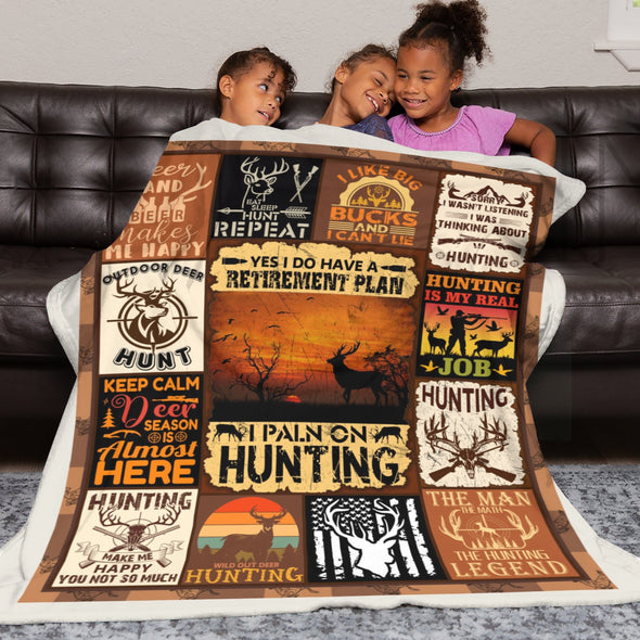 Deer Pattern Blanket Fleece Throw Blanket Super Soft Warm Gifts for Baby Girls Boys Kids Mom Grandma Room Decor