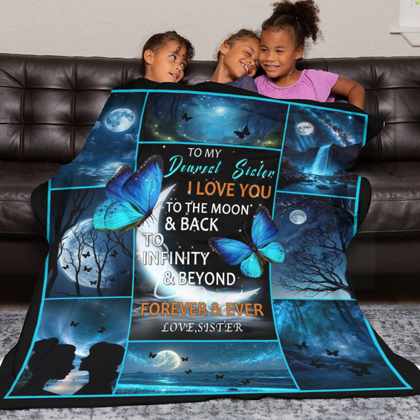 Sister Blanket Gifts, Throw Blankets Gift for Mothers Day, Christmas, Happy Birthday Gifts, Sisters Graduation Gifts Ideas for Women
