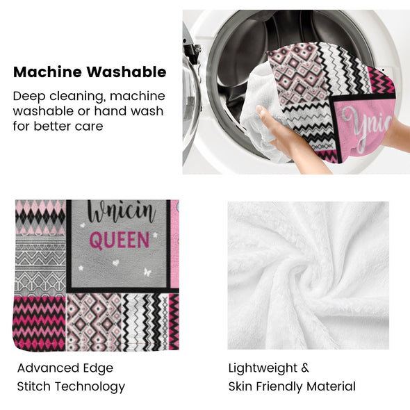 Unicorn Throw Blanket Super Soft Warm Cozy Fuzzy Plush Blanket Gifts for Girls Boys Kids Room Decor