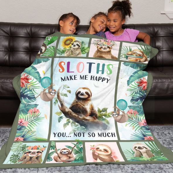 Sloth Blanket Gifts for Women Girls, Cozy Soft Sloths Throw Blanket for Men Kids Boys Christmas Birthday