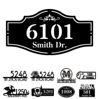Custom Metal House Door Numbers Personalized Street Address Signs Mailbox Plaque for Outside Garden Housewarming Gift