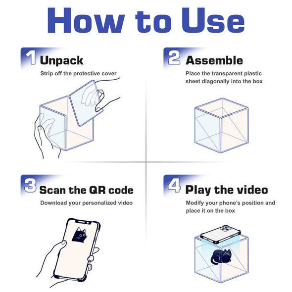 Personalized Dog Memorial Gifts 3D Projection Pet Holographic Digital House Custom with Name Dates for Cat Dog Lovers Desktop Ornaments Decor