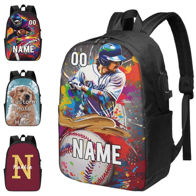 Custom Backpack with Name Personalized Travel Bag Customize for Adults Kids Boy Girl Men Women Camping Casual