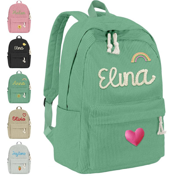 Custom Backpack with Name Personalized School Bookbag Bulk Customize for Kids Boy Girl Travel Camping Casual