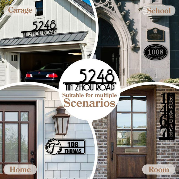 Custom Metal House Door Numbers Personalized Street Address Signs Mailbox Plaque for Outside Garden Housewarming Gift
