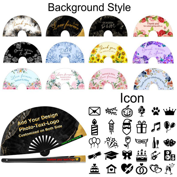 Custom Popping Fans for Line Dancing Personalized Decorative Folding Fans Customized with Pictures Text for Home