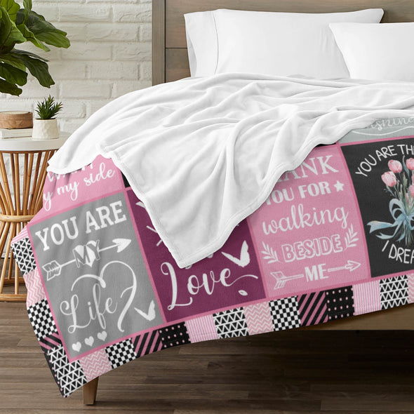 Wife Blanket, Throw Blanket Gifts for Birthday/Wedding/Anniversary/Christmas/Valentines