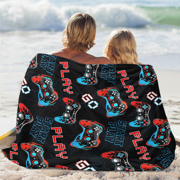 Gamer Blanket Fleece Throw Blanket Super Soft Warm Gifts for Baby Girls Boys Kids Mom Grandma Room Decor