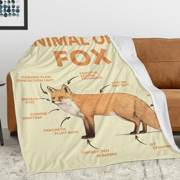 Fox Pattern Blanket Fleece Throw Blanket Super Soft Warm Gifts for Baby Girls Boys Kids Mom Grandma Room Decor