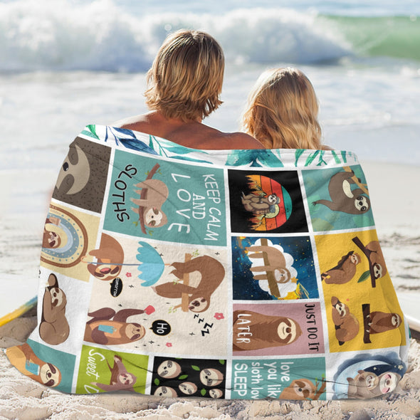 Sloth Blanket Gifts for Women Girls, Cozy Soft Sloths Throw Blanket for Men Kids Boys Christmas Birthday